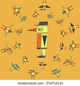 a lot of flying birds