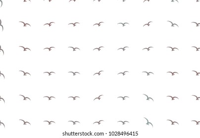 Flying birds background hand drawn, good for graphic design. Cartoon style vector.