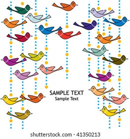 Flying birds and beads