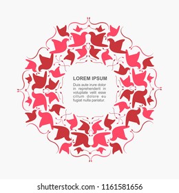 Flying Birds Decorative Design Template 