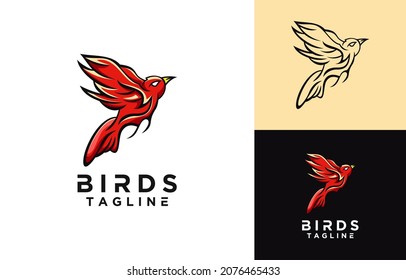 Flying birds design with colorful design vector