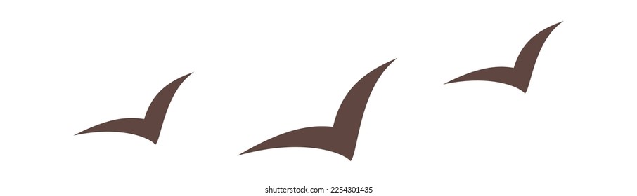 Flying birds flat icon Protect environment. Vector illustration