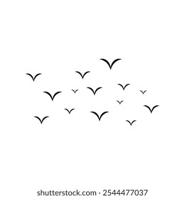 Flying birds icon isolated on background Vector illustration.