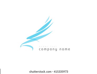 Flying Birds isolated, swoosh stylise, abstract birds, Airline template logo, 
Tourism template logo
