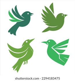 Flying Birds Logo Design Vector 