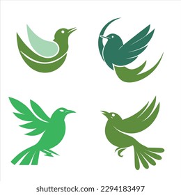 Flying Birds Logo Design Vector 