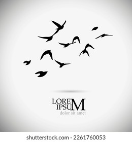 Logo de Flying birds. Aves libres. Ilustración del vector