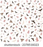 Flying birds pattern abstract illustration