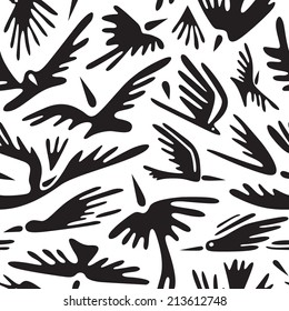 flying birds seamless background