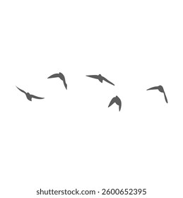 Flying Birds Silhouette. Vector Illustration. 