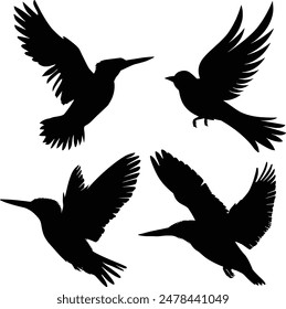 Flying Birds Silhouettes, Flying Birds Clip Arts, Flying Birds, Flying Birds Printable, Bird Silhouette
