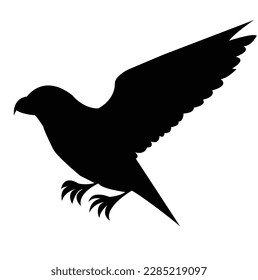 Flying birds silhouettes on white background. Vector illustration. isolated bird flying