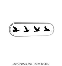 Flying birds silhouettes pattern wallpaper. Vector illustration. isolated bird flying. tattoo design. template for card, package, and wallpaper.