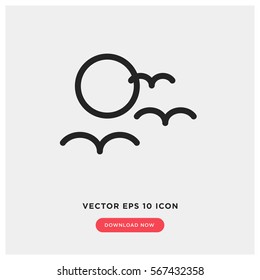 Flying birds vector icon