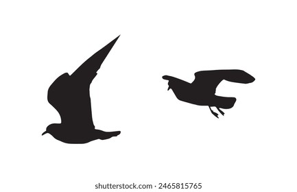 Vector E Ilustración De Aves Voladoras. 