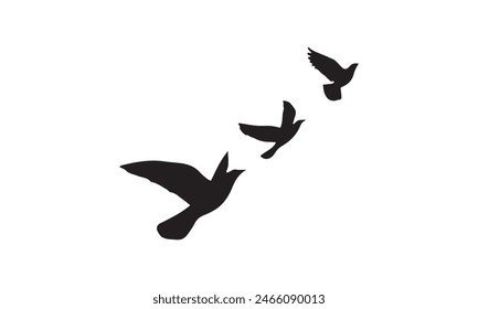 Vector E Ilustración De Aves Voladoras. 