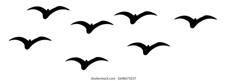 Flying Birds Vector And Illustration. Eps 10