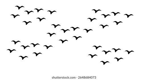 Flying Birds Vector And Illustration. Eps 10