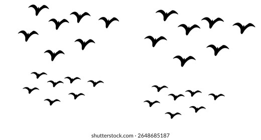 Flying Birds Vector And Illustration. Eps 10
