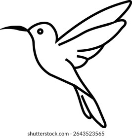 Flying birds vector illustration featuring a hummingbird, dove, and bird of paradise, symbolizing freedom and peace in nature's art