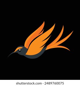 Flying birds Vector illustration on background
