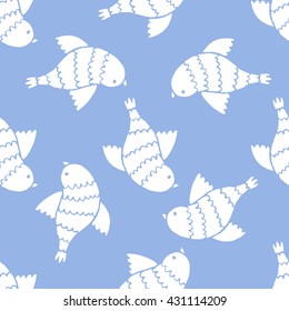 Flying birds vector pattern