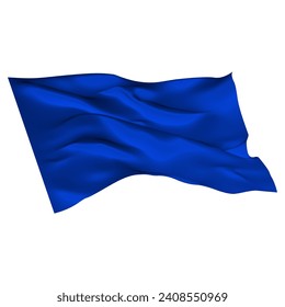 flying blue flag cloth transparent