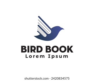 flying book bird abstract logo icon symbol design template illustration inspiration