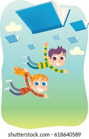 flying books