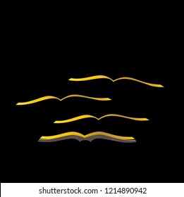 Flying book,vector illustration.