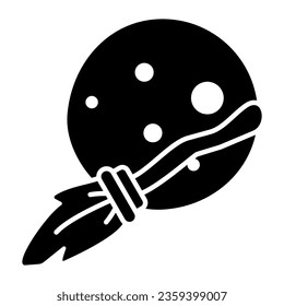 Flying broomstick icon isolated on white background. Witch's Broom. Witchcraft and wizardry logo. Magical item. full moon. Vector illustration. Illustration design in simple and editable style.