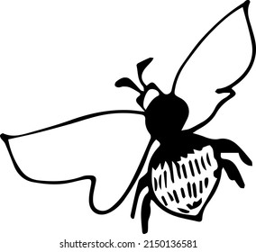 Flying Bug on a white background