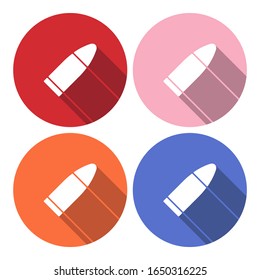 Icono de glifo largo de diseño plano de bala voladora.Velocidad. Toma de armas. Ilustración de silueta vectorial