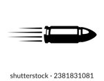 Flying Bullet Vector Illustration Logo