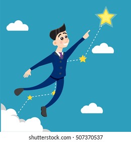 flying businessman