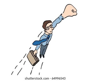 Flying Businessman