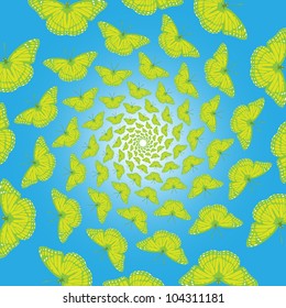 Flying butterflies
