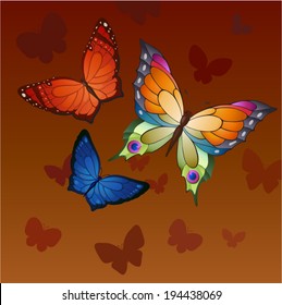 flying butterflies