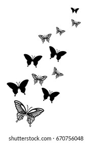 5,072 Flying butterfly outline Images, Stock Photos & Vectors ...