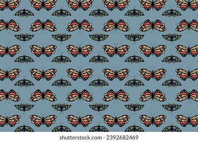 Flying butterflies pattern abstract design background illustration