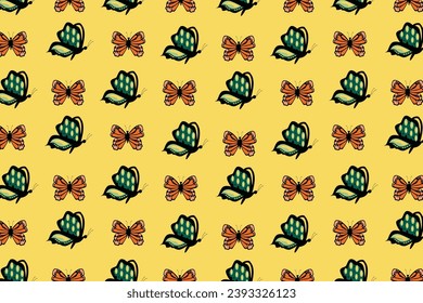 Flying butterflies pattern abstract design background