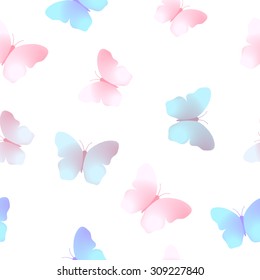 Flying butterflies seamless texture