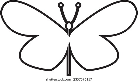 Flying butterflies silhouette black set isolated on white background