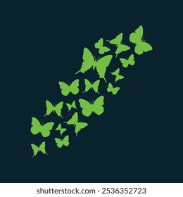 Flying butterflies trendy artwork handsome abstract vector illustration colorful applicable design.eps