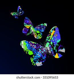flying butterflies. Vector