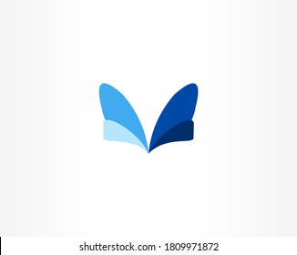 Flying butterfly beauty logo icon