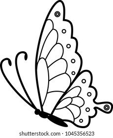 Flying butterfly coloring page
