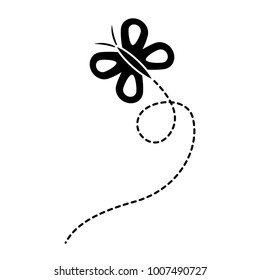 flying butterfly cute insect cartoon