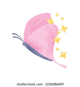 flying butterfly, flat icon isolated