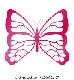Flying butterfly icon image vector illustration design